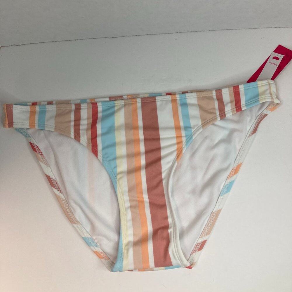 xhilaration Swim Bathing Suit Bottoms Size XL 12-14 Stripes Fully Lined